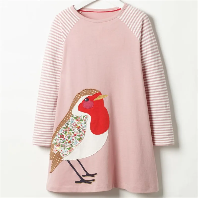 Jumping meters Long Sleeve Dress striped Casual Cotton clothes Toddler Kid Girls Spring Autumn Winter font