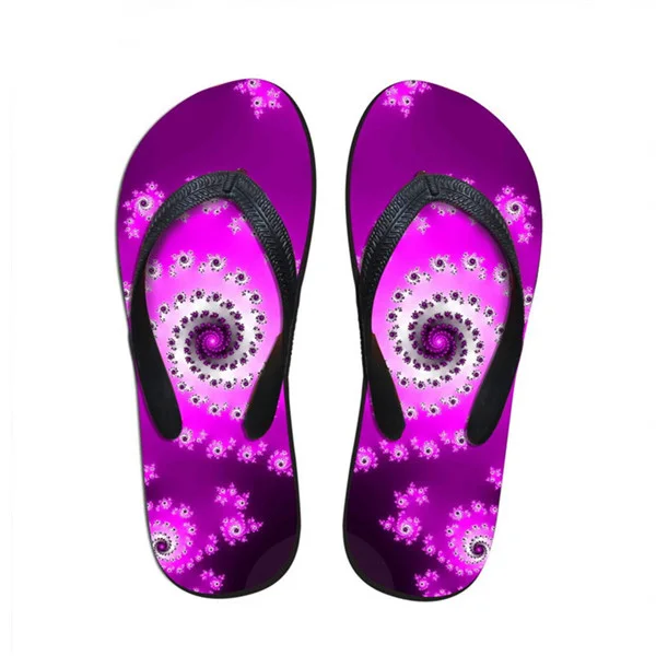 Индивидуальные моды Женские тапочки летние пляжные Нескользящие резиновые шлепанцы женские сандалии леди с принтом пейсли обувь на плоской подошве - Цвет: D0743AB