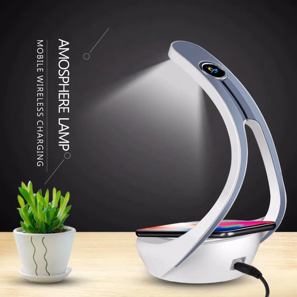 02Desk Lamp Stand Charger 10W Max Fast Charging Pad