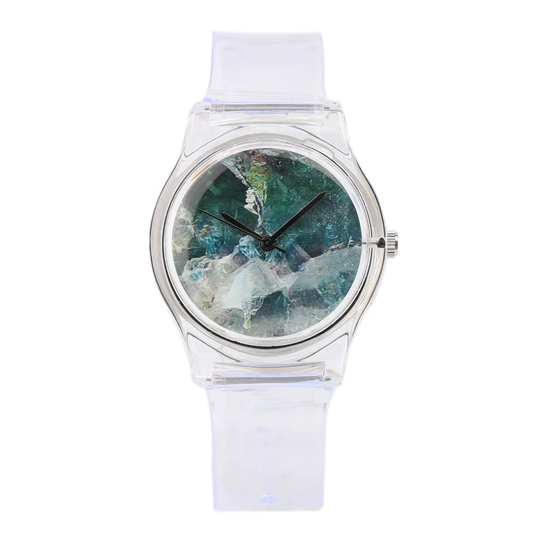 

New Simple Water Resistant sports brand watch Creative landscape Watches Fashion Skull Men's Watches hot Woman Jelly Watch