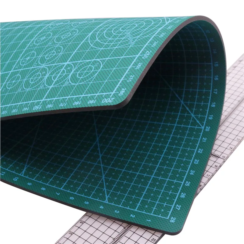 Инструмент для лоскутного шитья комбинированные бытовые ручные швейные принадлежности акриловый материал 5*30 см Лоскутная линейка и коврик для резки А4