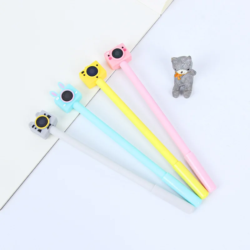 

36 pcs/lot Cute Retro camera gel pens for writing Kawaii animal 0.5mm roller ball pen stationery escolar office school supplies