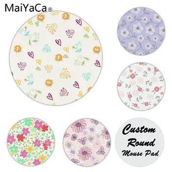 

MaiYaCa Vintage Cool Bright Flowers mouse pad gamer play mats Size for 20x20cm 22x22cm Rubber Mousemats