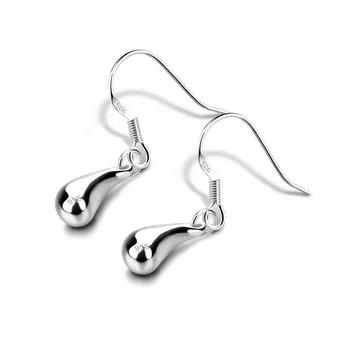 

Simple style girl 925 sterling silver earrings drop pendant design solid silver not allergies suitable for young girls jewelry
