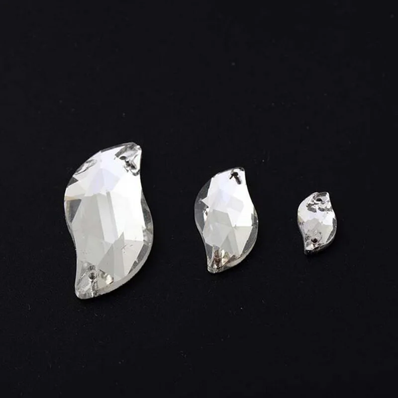 S Shape Loose Rhinestone Flatback Crystal Sew On Rhinestones With 2 Holes For Garment Accessories 2019 | Дом и сад