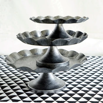 

SWEETGO Silver Snack tray cupcake stand cake decorating tools for lollipop/dessert/chocolate/candy wedding party bakeware