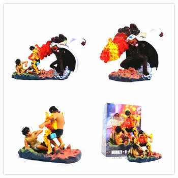 

Anime One Piece The Death Of Ace Luffy VS Sakazuki Figure Model Toy PVC action figure Collectible kids Toys Gift