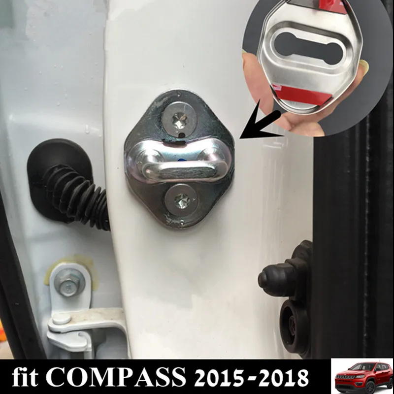 

New COMPASS 2015-2018 Car Door Lock Key Cover Latch Door Lock Keys Protect Buckle Cover for Jeep COMPASS 2018