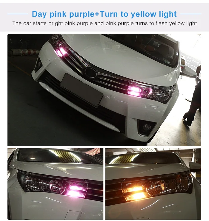 For Toyota prius Daytime Running Light Turn Signal Car Led drl 7440 t20 accessories 2008 2009 2010 2011 2012 2013