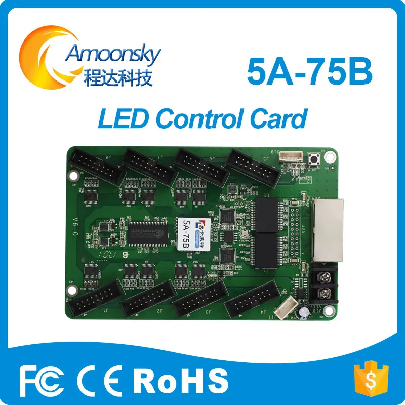 amoonsky 5A-75B synchronous receiving card 8xHub75 5A-75 full color led video display support 256x256 pixels | Электроника