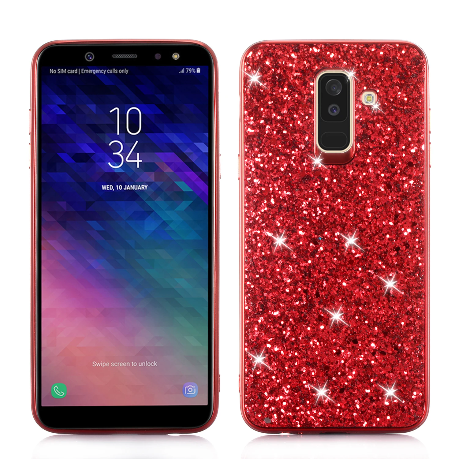 Q UNCLE Bling Glitter Soft Silicon Mobile Phone Case For Samsung Galaxy J4 J6 A6 A8 S9 Plus J8 A7 A9 2018 J7 Neo J5 J3 A5 |