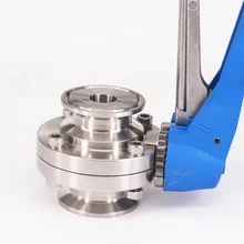 " 25 мм SS304 Нержавеющая сталь санитарно Tri зажим клапан-бабочка пива