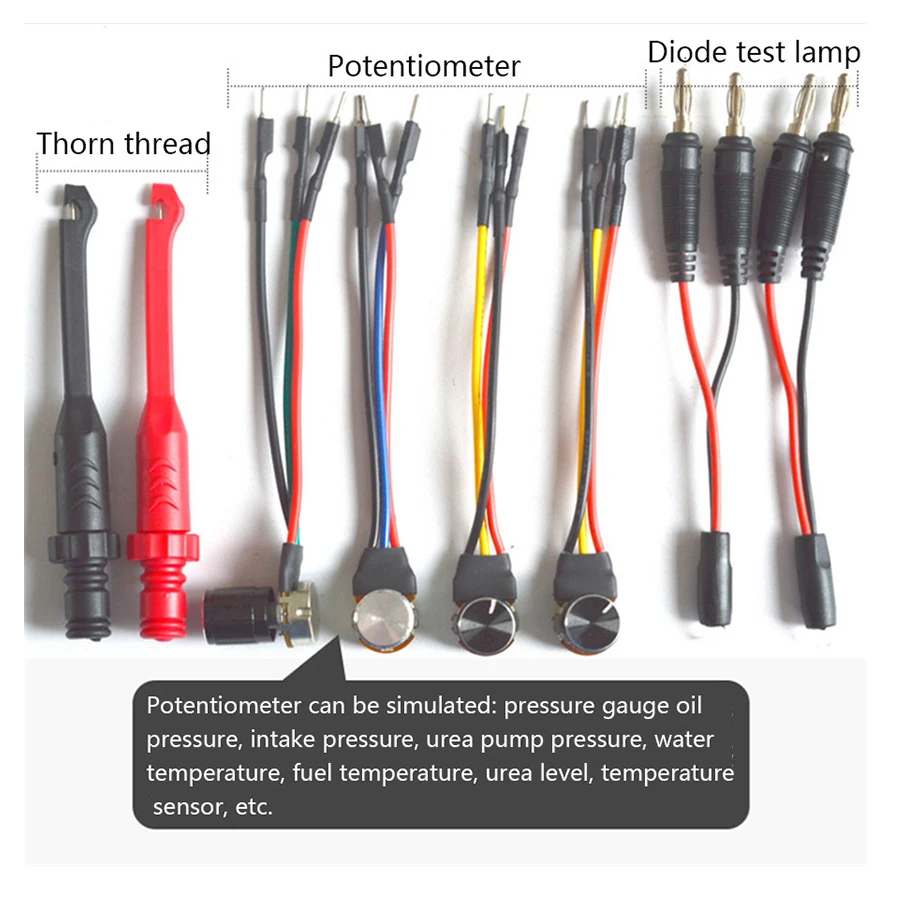 Детектор для ремонта автомобильной цепи, набор инструментов для ремонта цепи, датчик, имитатор сигналов, набор инструментов с диодным тестовым светильник, кабель 1,5 м