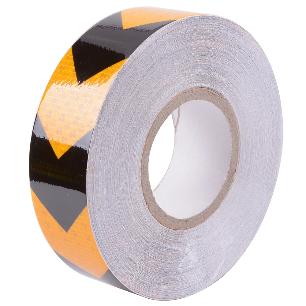1-40m Direction Arrow Yellow Reflective Conspicuity Adhesive Tape 25 50 100mm 