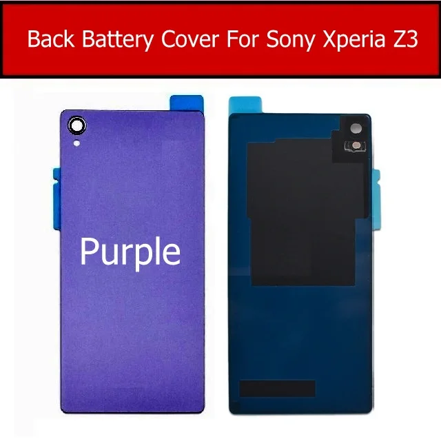 Задняя крышка батарейного отсека стеклянная крышка для sony Xperia Z3 L55T L55U D6633 D6603 D6653 Задняя стеклянная крышка чехол+ 1 пленка бесплатно