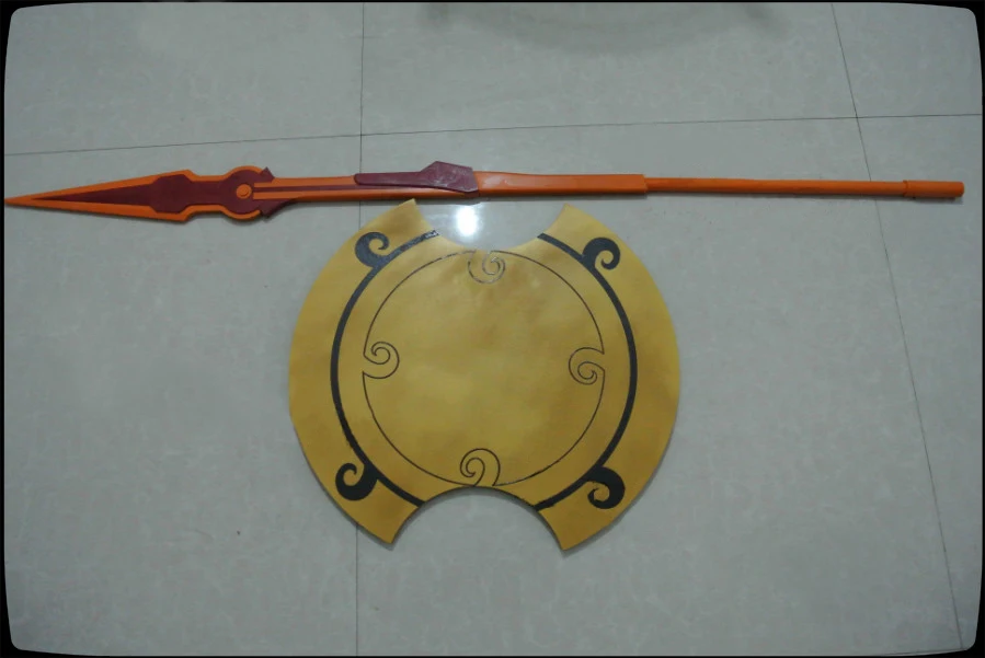 RWBY Pyrrha Nikos Weapon Milo и Akouo Косплей Реплика Javelin Shield Prop | Тематическая одежда униформа