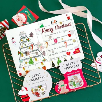 

45PCS New Cute Christmas Series Children Stationery For DIY Albums Scrapbooking Diary Decoration Cartoon Depicting Stickers