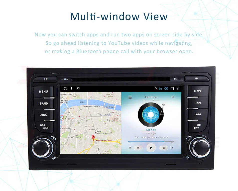 Perfect Quad Core Android 8.1 Car DVD Player For Audi/A4/S4 2002-2008 With OBD2 WIFI Canbus TPMS Multimedia GPS Navigation 2G RAM 3