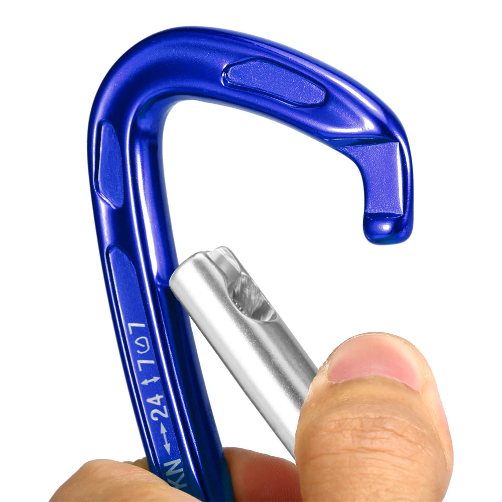 22KN / 24KN Climbing Canyoning Backpacking Hammocks Key Nose Carabiner Straight/Bent Gate Carabiner Non-locking Gate Carabiner