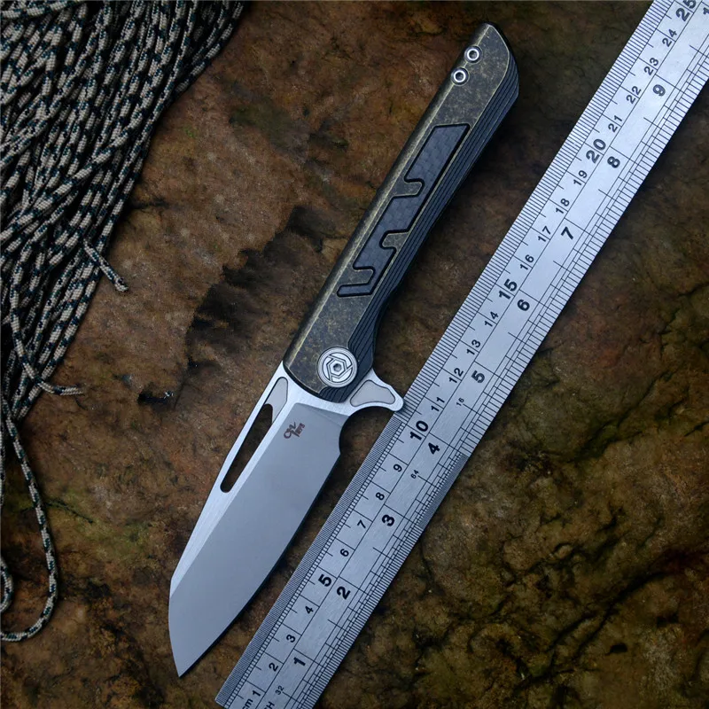 

CH New Folding Pocket Knives Quality S35VN Blade Butcher 2 Titanium Handle Camping Outdoor Hunting Gift Knives