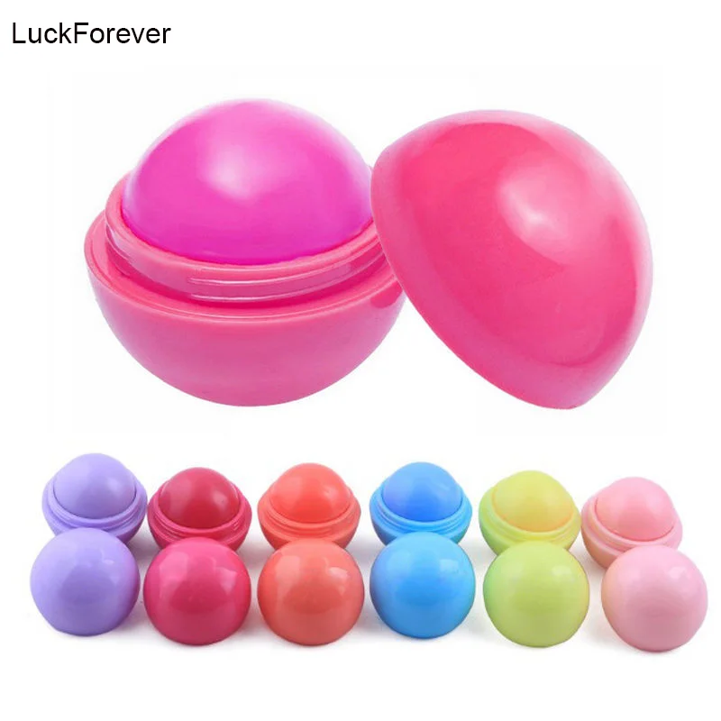 6PC Round Lip Balm Balls Cute Lipbalm Fruit Flavor