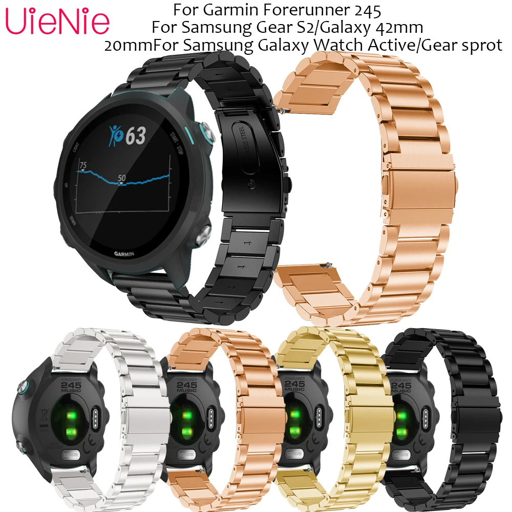 

20mm Bracelet For Garmin Forerunner 245 smart watch Strap for Samsung Gear S2 wristband Accessories For Samsung Galaxy 42mm
