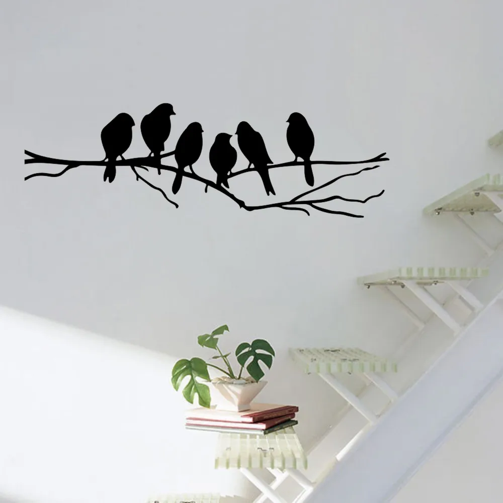 

Hot Sale Birds on branch Art Home Decor Wall Sticker DIY Home Wall Decoration Art Vinyl Bedroom Wall Mural Sticker decal A-146