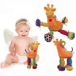 Для новорожденных Жираф Мягкие погремушки мобильный плюшевые игрушки куклы кроватки кровать висит, детские игрушки для детей