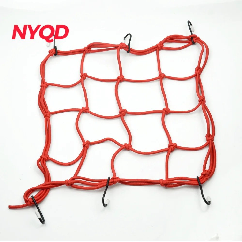 

6 Hooks 30*30cm Motorcycle Mesh Net Bag Luggage Cargo Bungee Net Bag Storage Carrier Bag Helmet Holder for Motorcycle Scooter