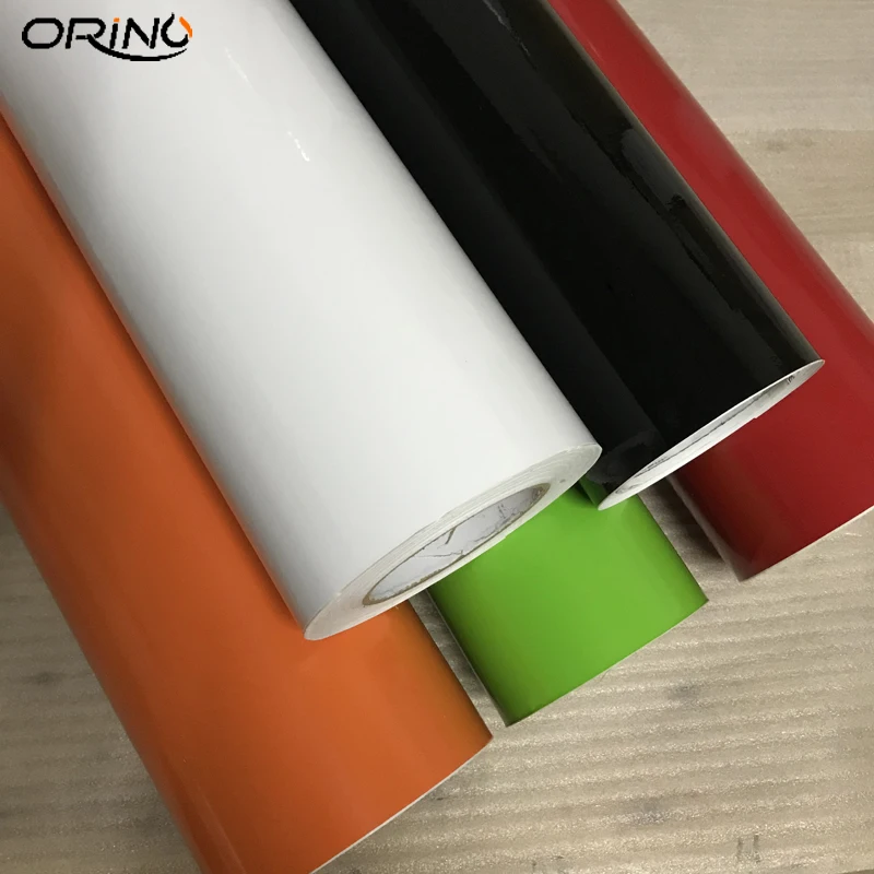 

ORINO Glossy Vinyl Film Gloss BLACK WHITE RED Wrap Bubble Free Car Wrapping For Motorcycle Car Stickers Accessories Styling
