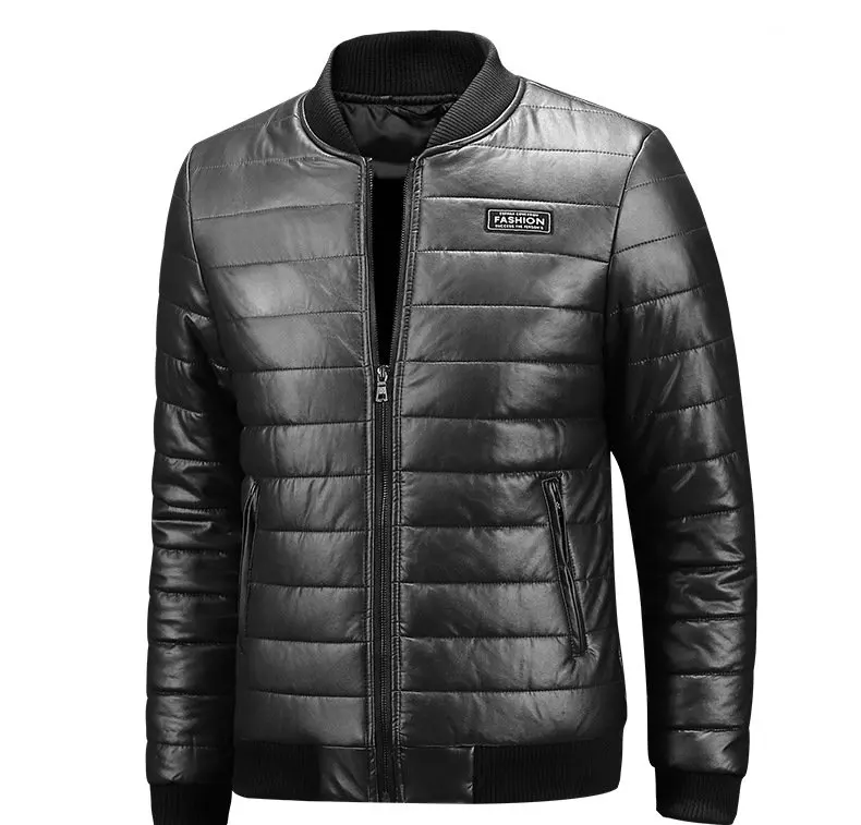 Новая теплая осенне-зимняя кожаная куртка Мужская Плюс Размер M~ 7XL 8XL повседневные мужские мотоциклетные куртки и пальто из искусственной кожи