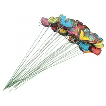 25 шт 7 см двойной слой красочные искусственные имитированные бабочки домашний сад свадебные украшения