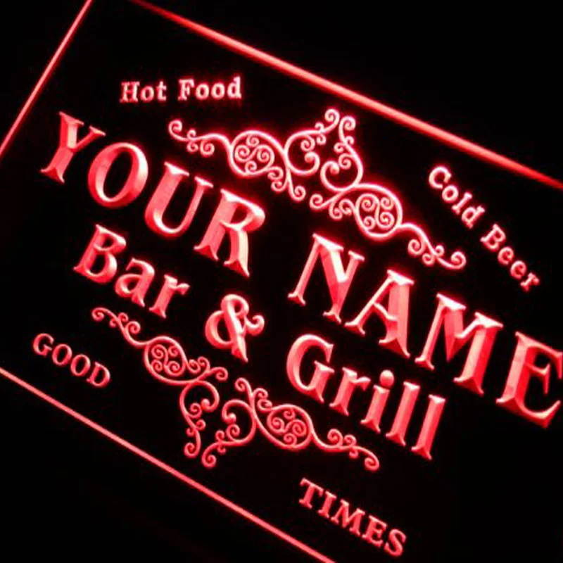 Sinais de Néon Conduzida para Seu Presente do Sinal de Néon Borda Iluminada Próprio Projeto Personalizado Família Bar & Grill Beer Home 4 Borda Iluminada Sinais de Néon CONDUZIDA para