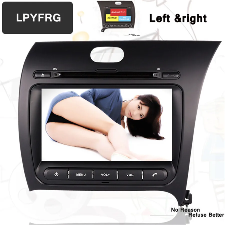 Excellent 2 DIN Android 9.0 Car DVD GPS for Kia CERATO K3 FORTE 13 2014 2015 2016 headunit radio Audio Video player 1024*600 Tape Recorder 3
