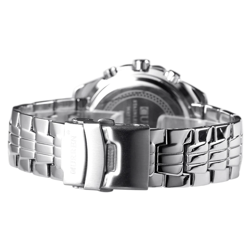 2016 new fashion curren brand design sport steel clock quality steel military man male luxury gift
