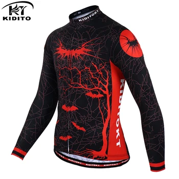 

KIDITOKT Long Sleeve Winter Thermal Fleece Cycling Clothing Keep Warm MTB Bicycle Cycling Jerseys Racing Bike Cycling Wear