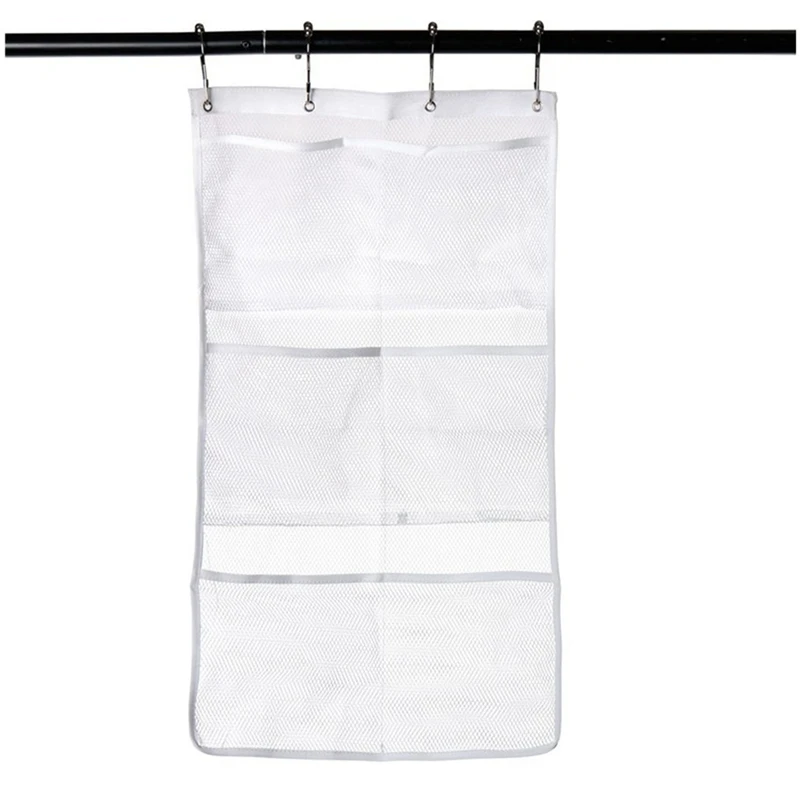 1 шт. белая шесть карманная Вешалка Органайзер для душа сумки Многофункциональная Ванная подвесная сетка для хранения сумка для ванны игрушки контейнеры