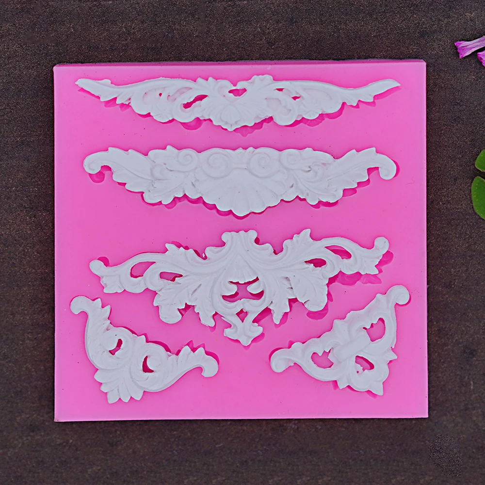 Цветочная кайма силиконовая форма помадка форма для украшения торта инструмент для шоколада Confeitaria форма для полимерной глины крафтинг проект