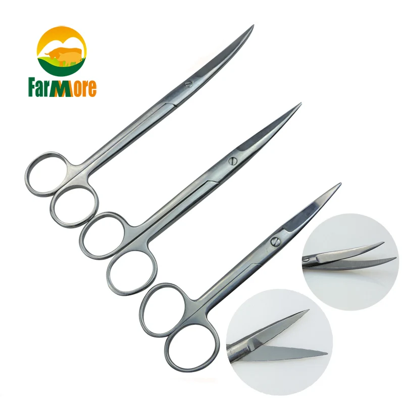 

1 Pcs Veterinary Surgical Scissors 7"/6.3"/5.5" Stainless Steel Household Scissors Veterinary Instruments Outdoor Survial Tool