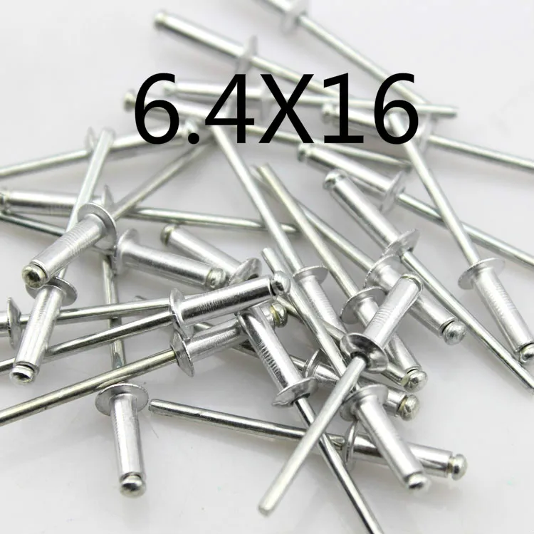 50pcs/lots M6.4x16 mm Aluminum Cap Screw/Aluminum/core Pulling Rivets