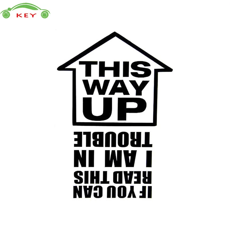 10*15cm Car Styling THIS WAY UP Glue Sticker Auto Decor Decal For
