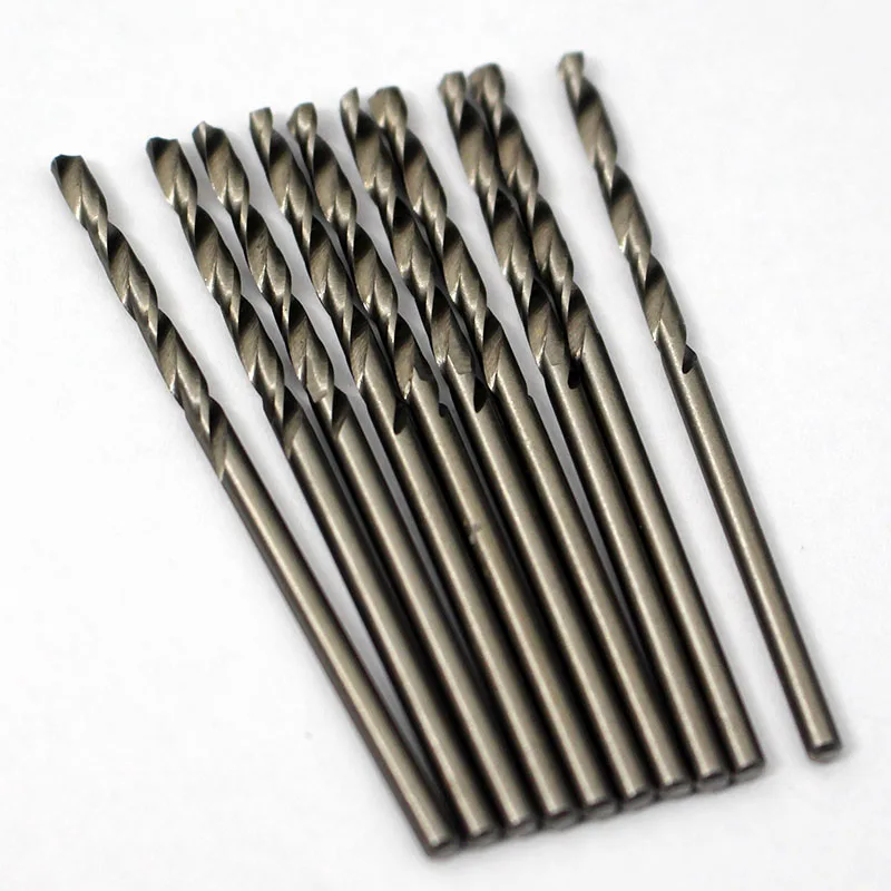 10PCS 0.8-3.0mm Mini Cobalt Manual Hand Push Drill Shank MicroTitaniumTwist High Speed Wood Drill Bit Set for Dremel Accessories