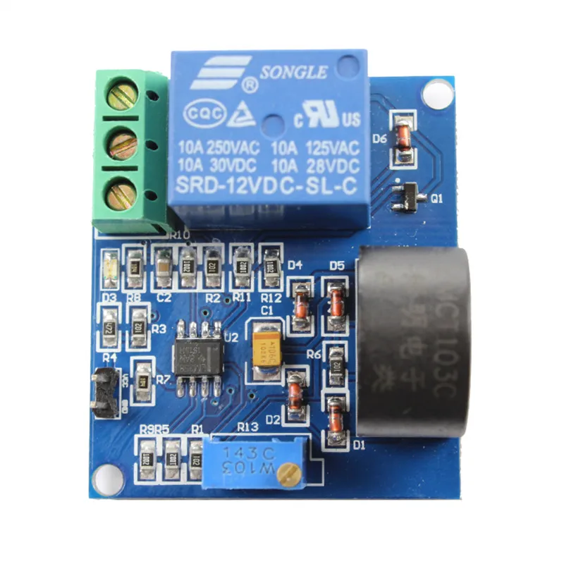 5A защита от перегрузки по току Модуль датчика переменного тока Датчик обнаружения 05 в, 12 В, 24 В реле