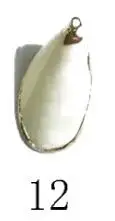 2 шт. натуральная морская раковина браслет из раковин Подвески Подвеска Бохо результаты ручной работы женские серьги ожерелье брелок ювелирные изделия подвески - Окраска металла: 12