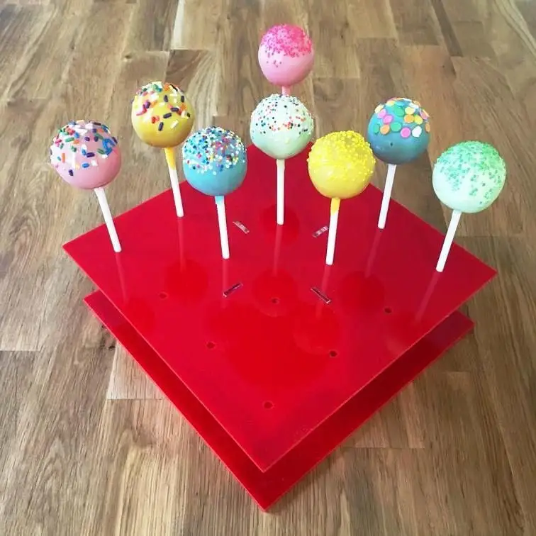 Laser cut Acrylic Square Shaped Cake Pop Stand,party favor,Lollipop