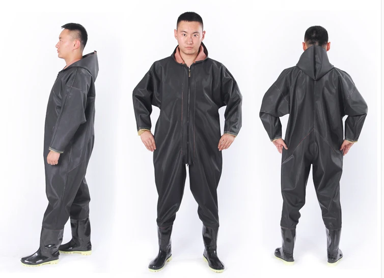 Black Rubber Chest Waders 1