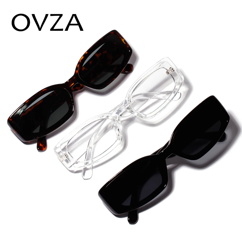 OVZA, Модные прямоугольные солнцезащитные очки, мужские, брендовые, женские, солнцезащитные очки, Ретро стиль, солнцезащитные очки, женские, черные, gafas de sol hombre S1030