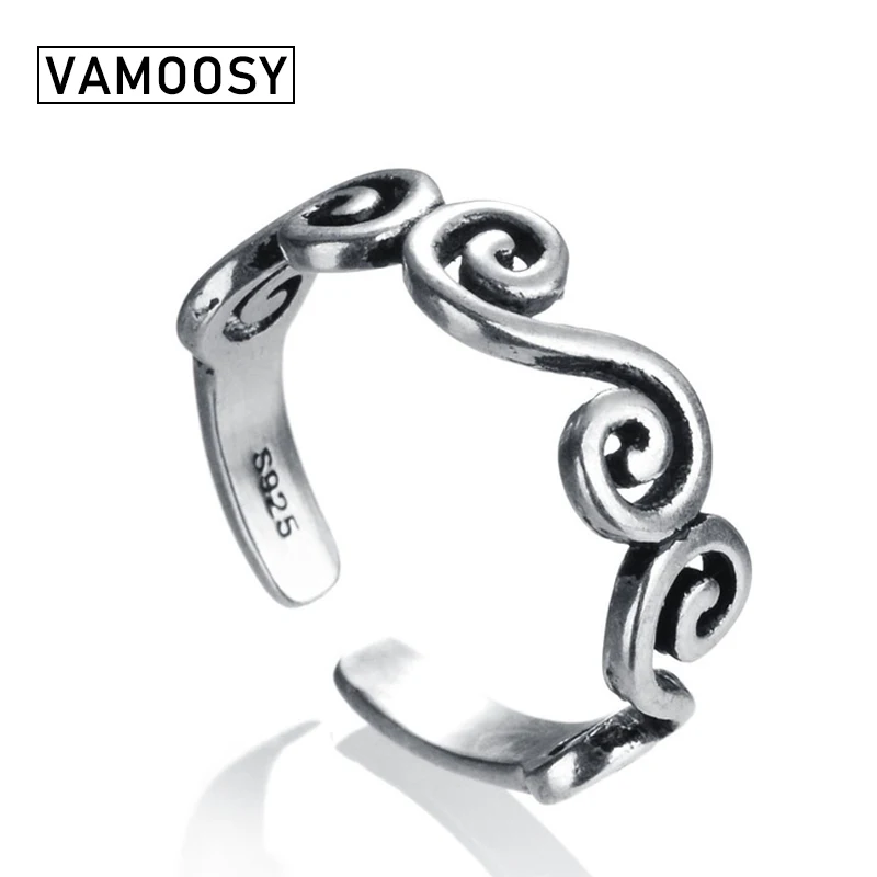 

Genuine 100% 925 jewelry Simple Geometric Round Single Finger Rings For Women 2018 fashion Engagement Jewelry couple rings