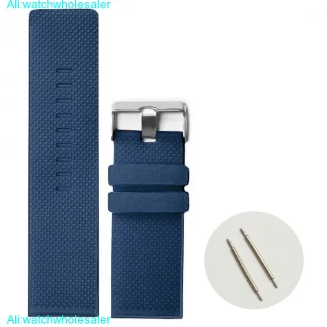 28mm Navy Blue Color Silicone Jelly Rubber Unisex  Watch Band Straps WB1079U28JB