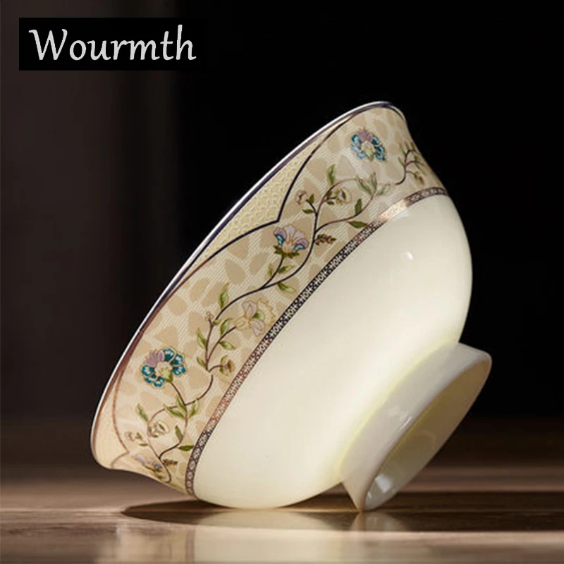 WOURMTH High quality 4.5 inch bone china salad bowl soup bowl 10 PCS
